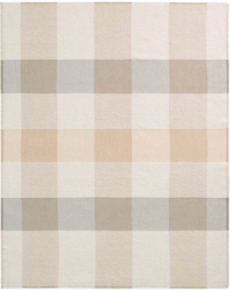 Plaid Plaid White Bouclé, Biederlack, in klassischem Karodesign Bild 1