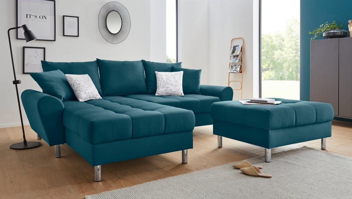 COLLECTION AB Ecksofa Rada L-Form, inklusive Hocker, Bettfunktion und Federkern Bild 1