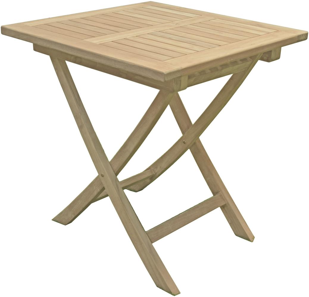 Klapptisch >Solo< in Teak B-grade, unbehandelt - 70x75x70 (LxHxT) Bild 1