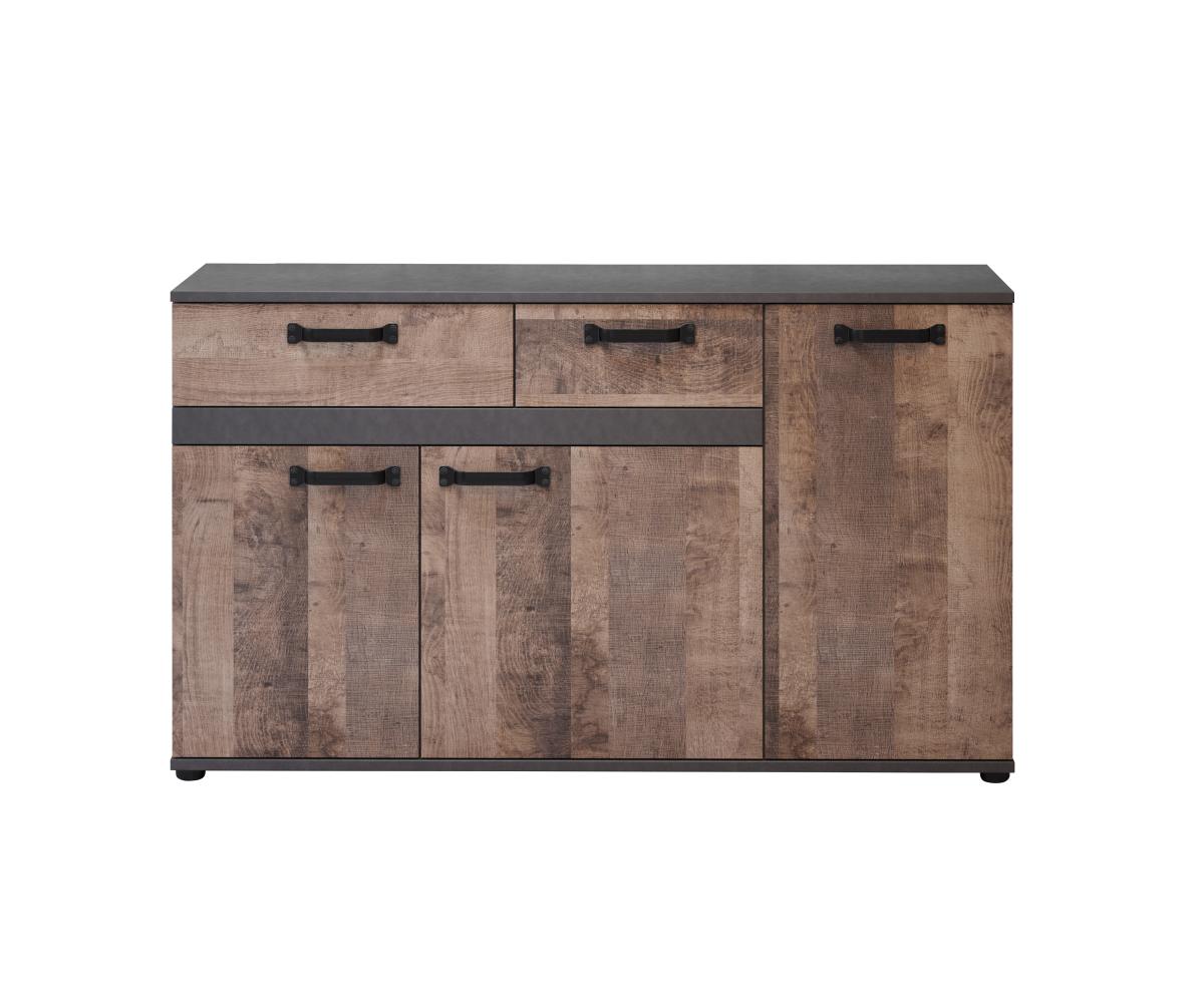 'Stripe' Sideboard, Eiche Tabak und Matera grau, 142 x 83 x 41 cm Bild 1