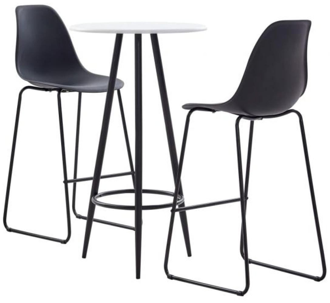 vidaXL 3-tlg. Bar-Set Kunststoff Schwarz [279760] Bild 1