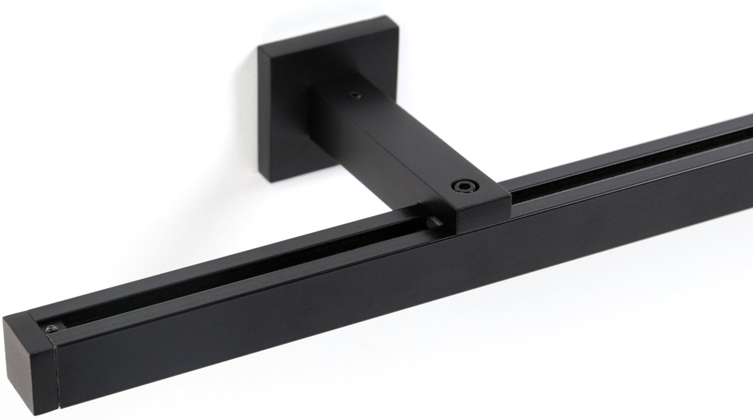 Deco-Raum® Gardinenschiene Cube | Länge: 430cm | Material: Aluminium | Farbe: Schwarz Bild 1