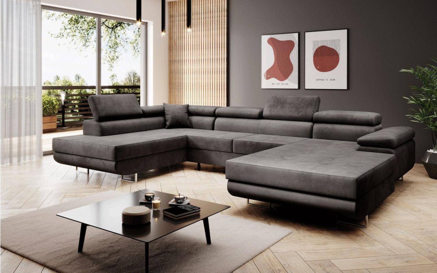 Luxusbetten24 Schlafsofa Designer Sofa Lago, mit Stauraum und Schlaffunktion Bild 1