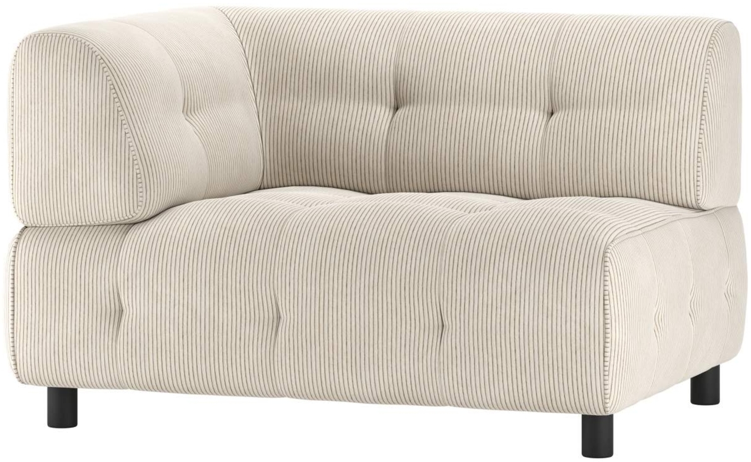 Modulsofa Louis aus Rippstoff Links, Creme Bild 1