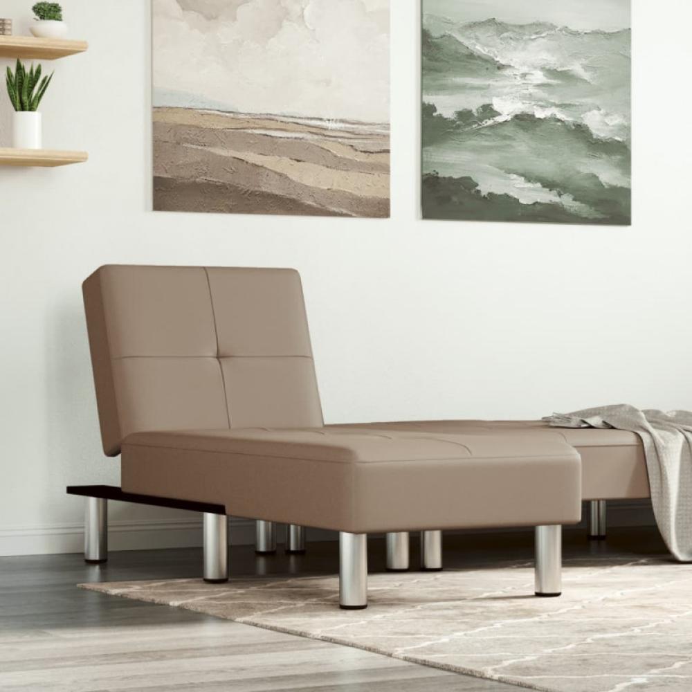 Chaiselongue Capuccino-Braun Kunstleder (Farbe: Braun) Bild 1