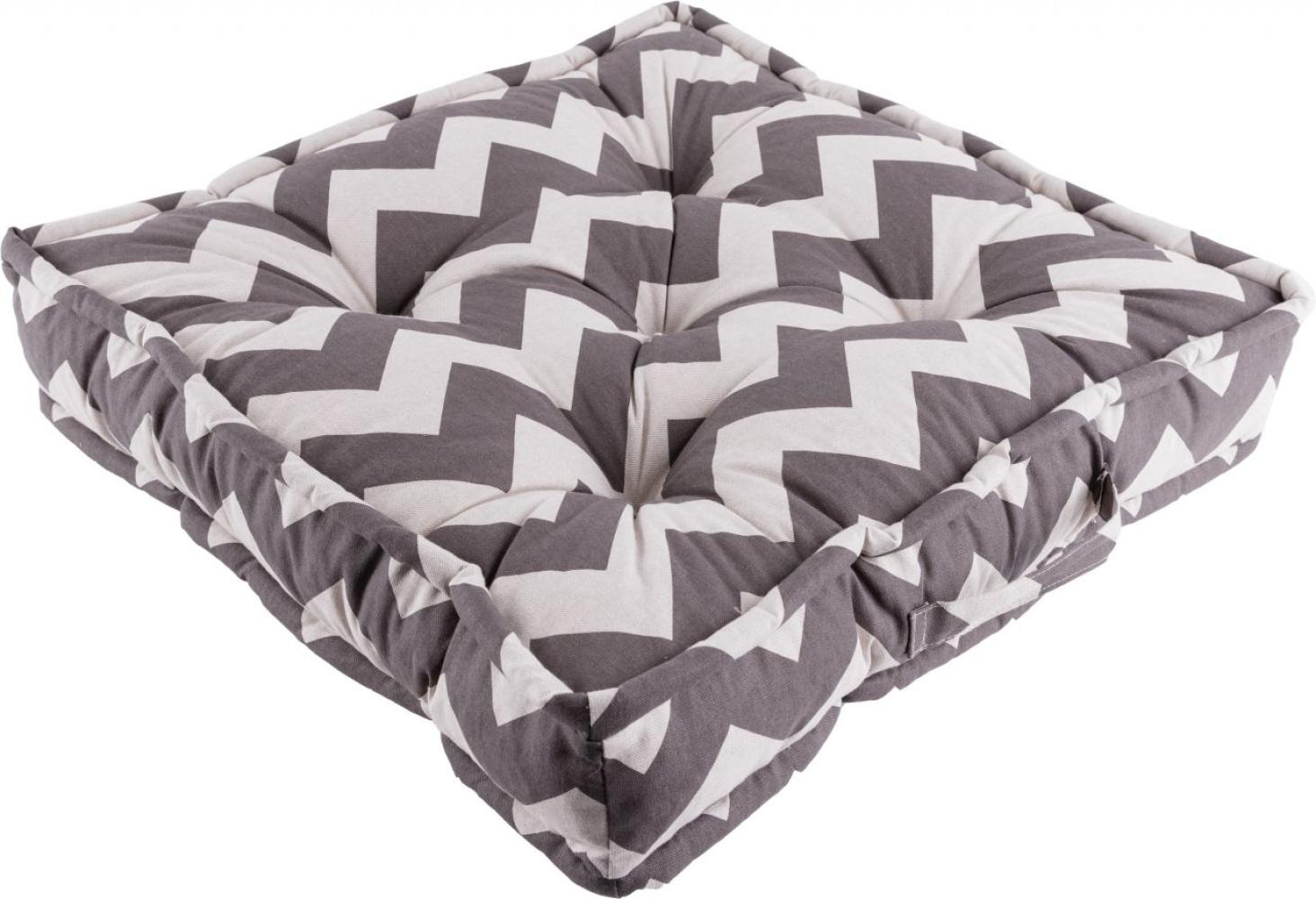 GO-DE Bodenkissen 60 cm x 60 cm x 12 cm, grau 70% Baumwolle/30% Polyester Kissen Bild 1