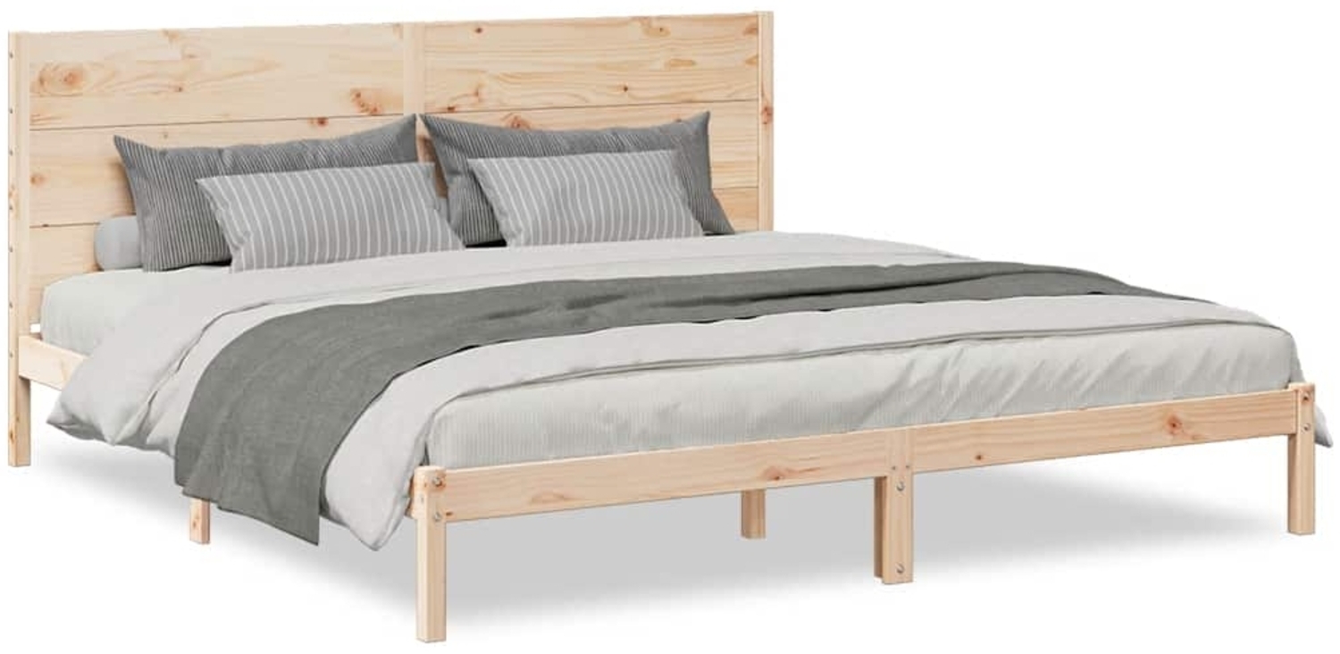 vidaXL Massivholzbett Extra Lang ohne Matratze 200x210 cm 3309277 Bild 1