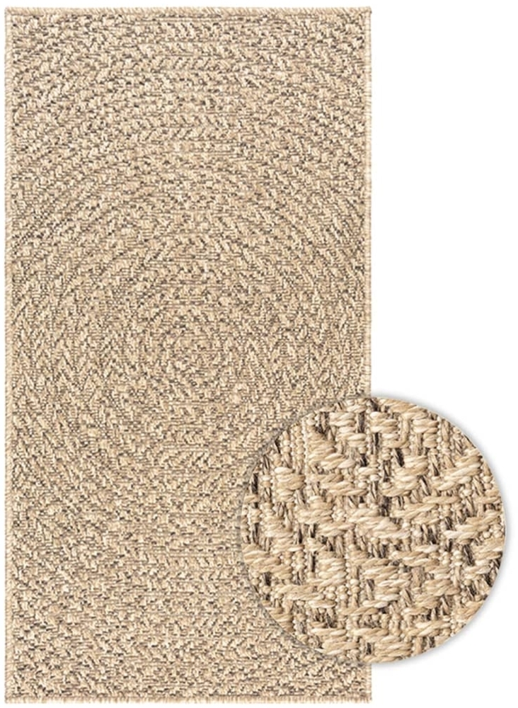 vidaXL Teppich ZIZUR 100x200 cm Jute-Optik Indoor und Outdoor 4006161 Bild 1
