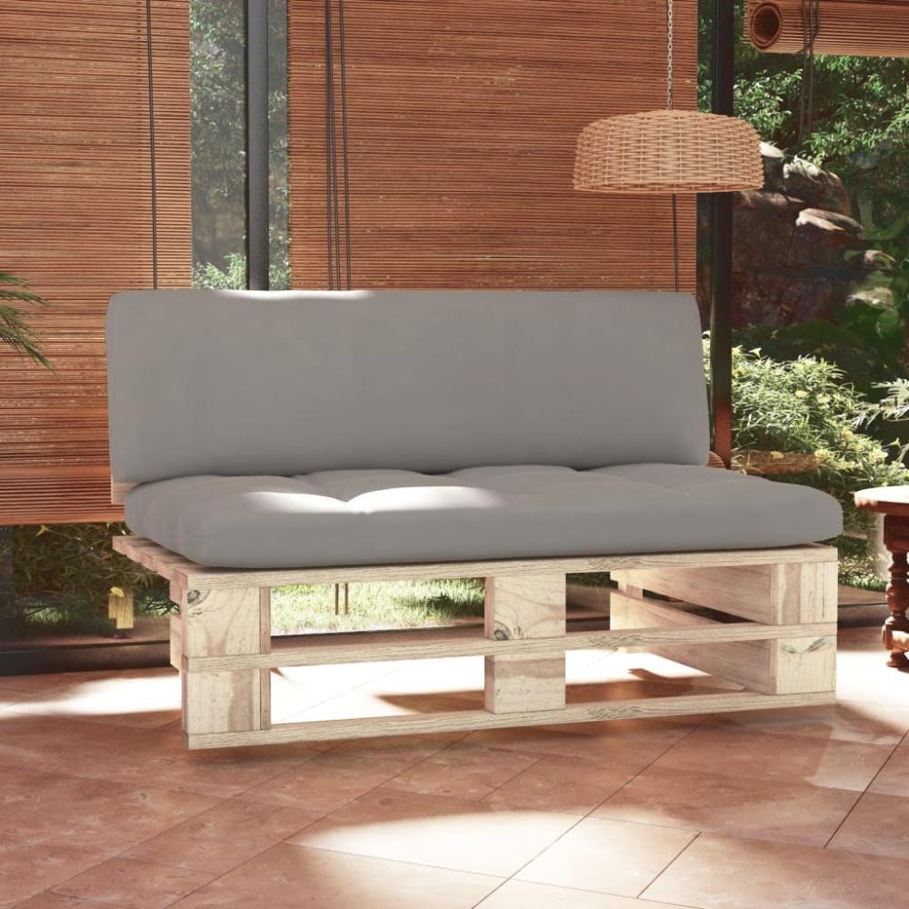 vidaXL Outdoor-Mittelsofa Paletten Imprägniertes Kiefernholz Bild 1