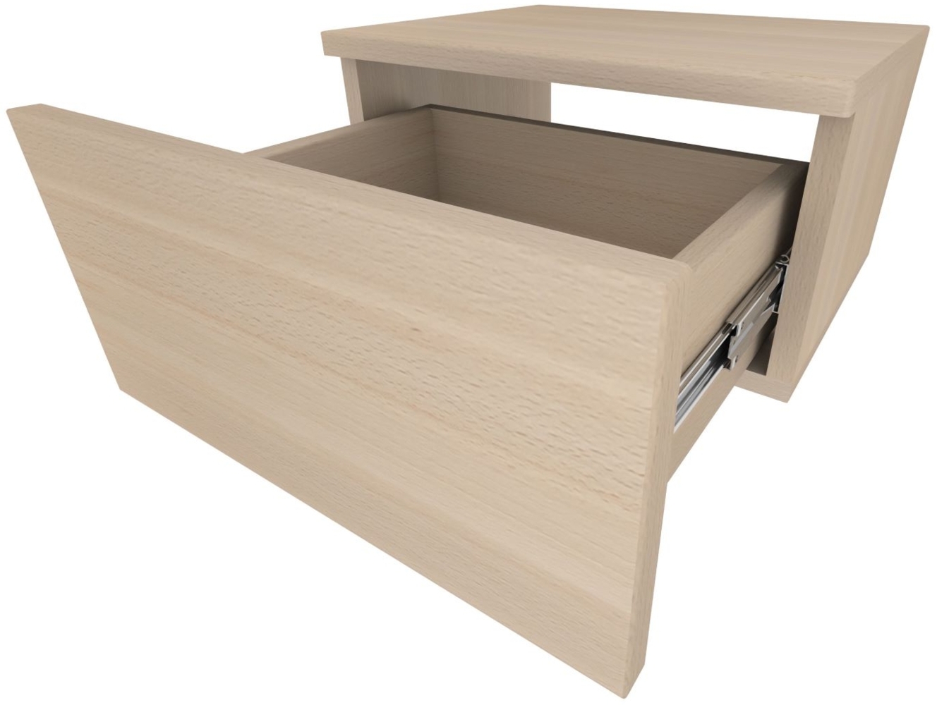 Nachtkästchen mit Schub 1 ohne Füße Buche Bild 1