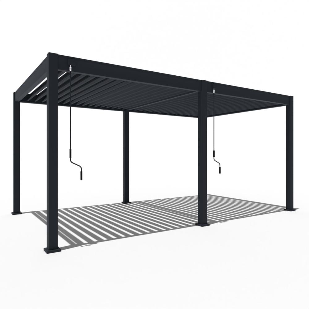 Weide Classic | Pergola Aluminium freistehend | 3 x 5,3 M | Lamellendach anthrazit Bild 1