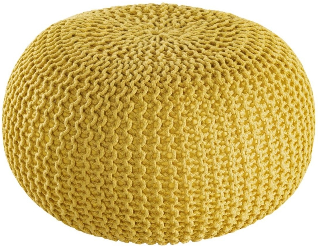 Pouf outdoor ø55cm Sitzpouf Terrasse Pool Garten gelb - freesia Bild 1