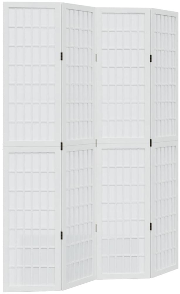 vidaXL 4-tlg. Raumteiler Weiß Massivholz Paulownia 358787 Bild 1