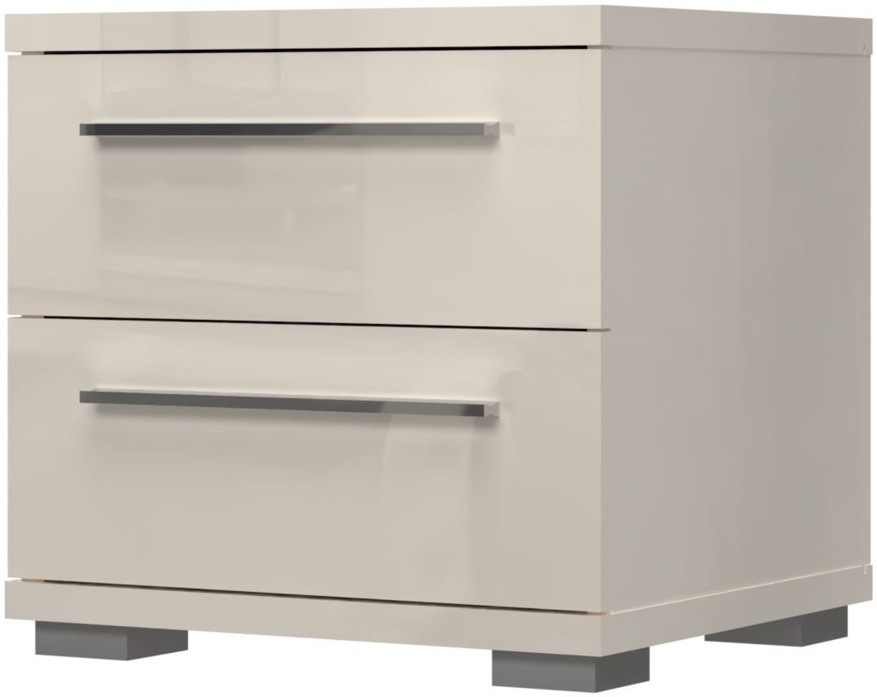 Places of Style Nachtkommode Piano, Nachttisch aus FSC-zertifiziertem Holzwerkstoff, Made in Europe (45/40/43 oder 61cm (B/T/H), ideal passend zum Boxspringbett), UV lackiert, hochglänzend, Soft-Close Funktion, 2 oder 3 Schubladen Bild 1