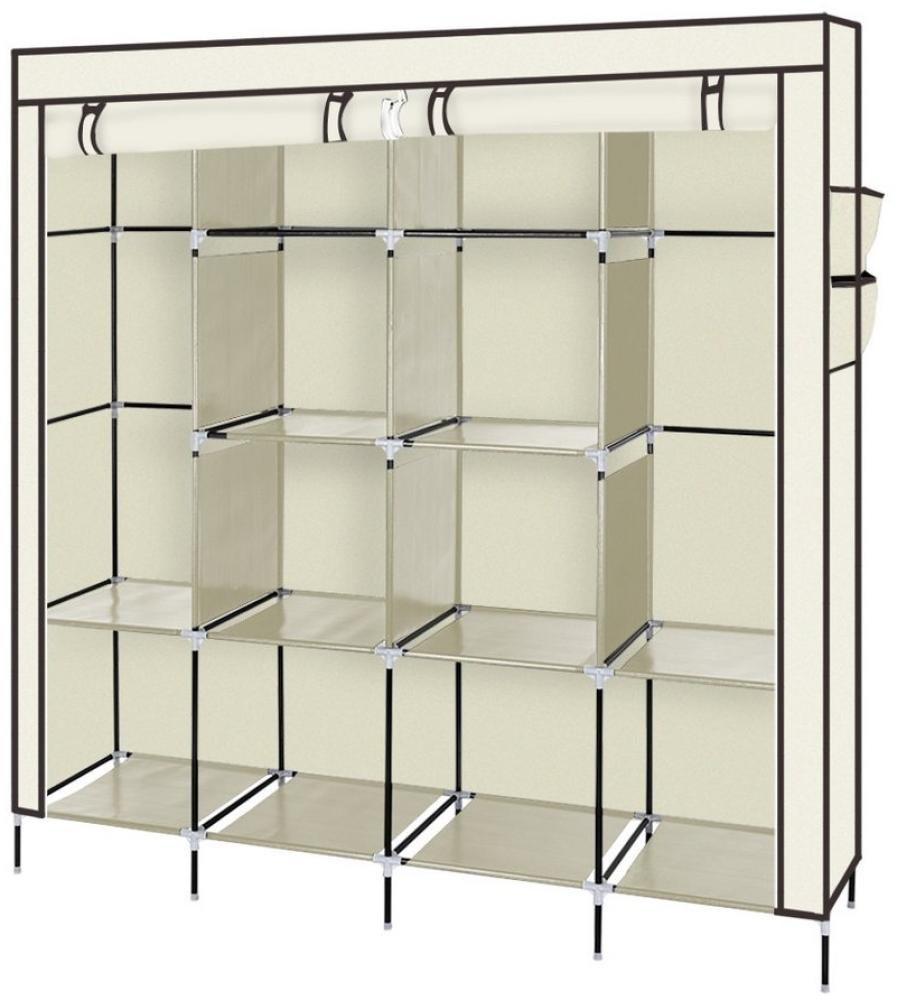 FCH Kleiderschrank Stoffschrank mit Kleiderstange faltbare, 169.5 x 44 x 168.5/181.5cm Bild 1