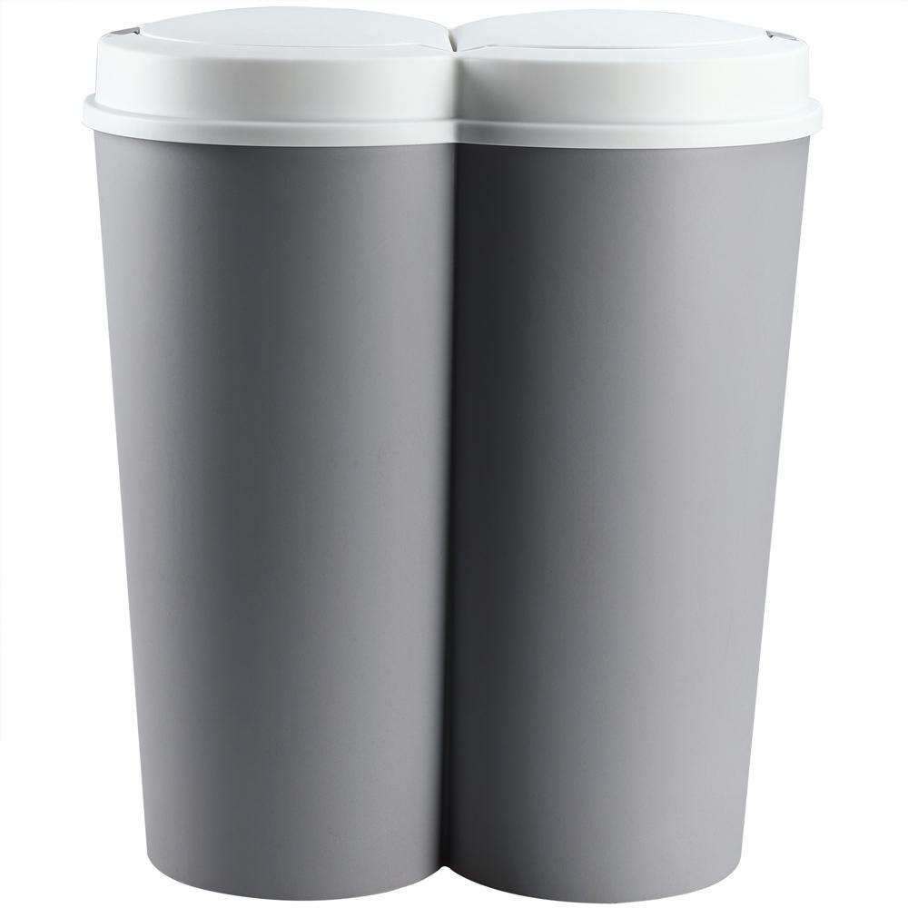 DEUBA® Mülleimer Duo Druckknopf-Automatik 50L Bild 1
