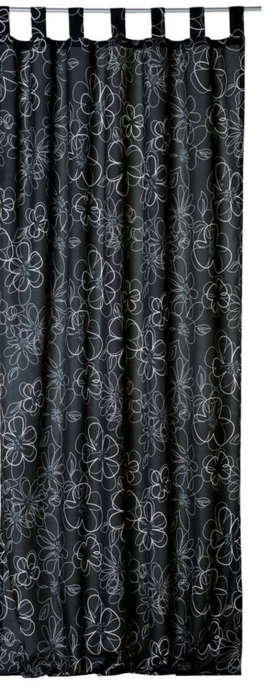 Haus und Deko Gardine Vorhang Übergardine Gardine blickdicht Blumenmuster Schlaufen 140x245, Schlaufen (1 St), blickdicht, Polyester Bild 1