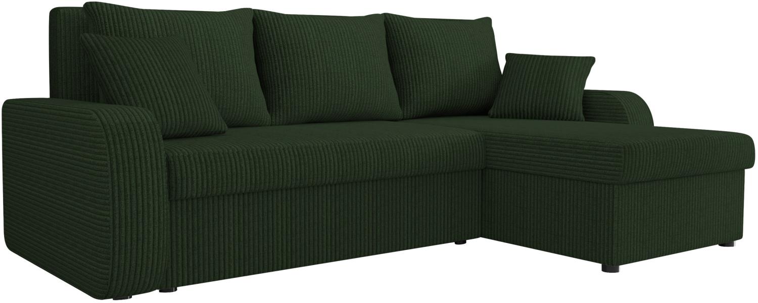 'Kris' Ecksofa Cord, Grün, 80 x 147 x 238 cm Bild 1