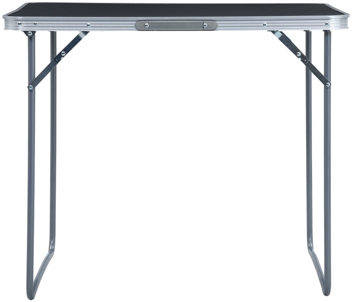 vidaXL Campingtisch mit Metallgestell Klappbar 80x60 cm Grau 48171 Bild 1