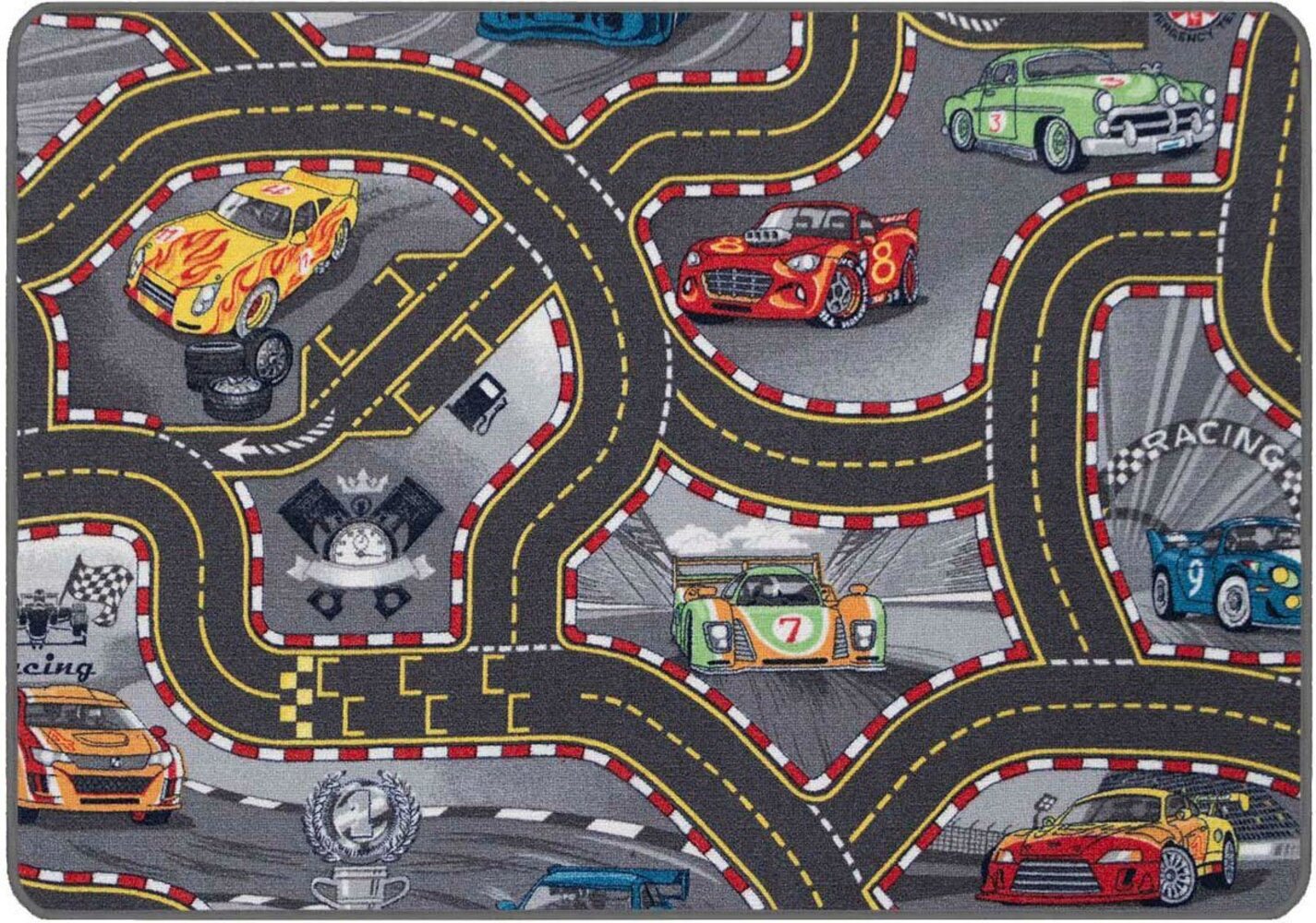 Primaflor-Ideen in Textil Kinderteppich Spielteppich CARS, rechteckig, Höhe: 6,5 mm, Kurzflor, Straßen-Spiel-Teppich, Motiv Autos, Kinderzimmer Bild 1