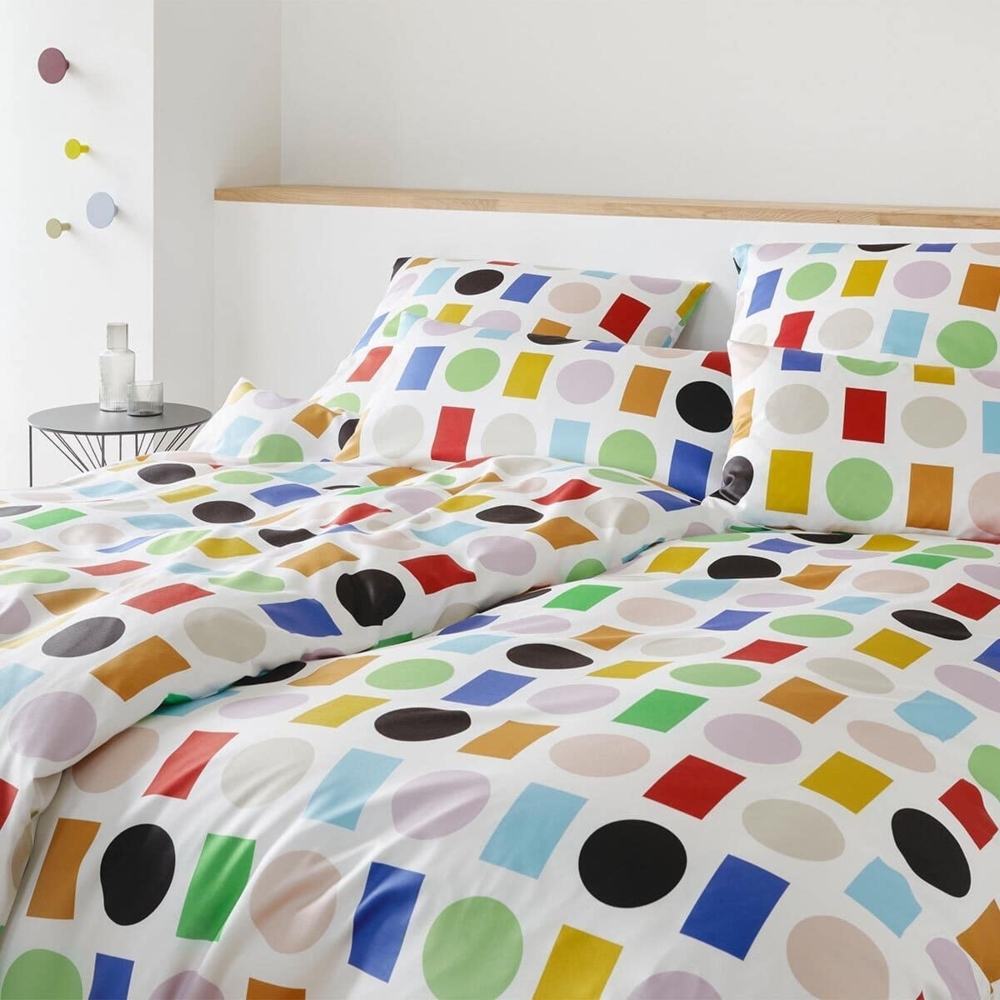 elegante Mako Jersey Bettwäsche Foxie multi weiß|155x220 cm + 40x80 cm Bild 1