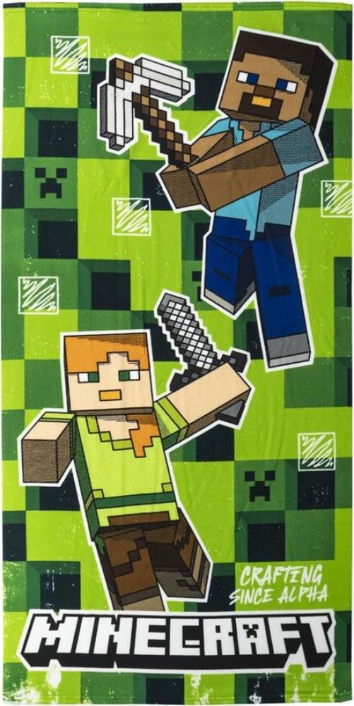 Strandtuch Kinder Jungen Minecraft Badetuch 70x140 cm Urlaub Must Haves Bild 1