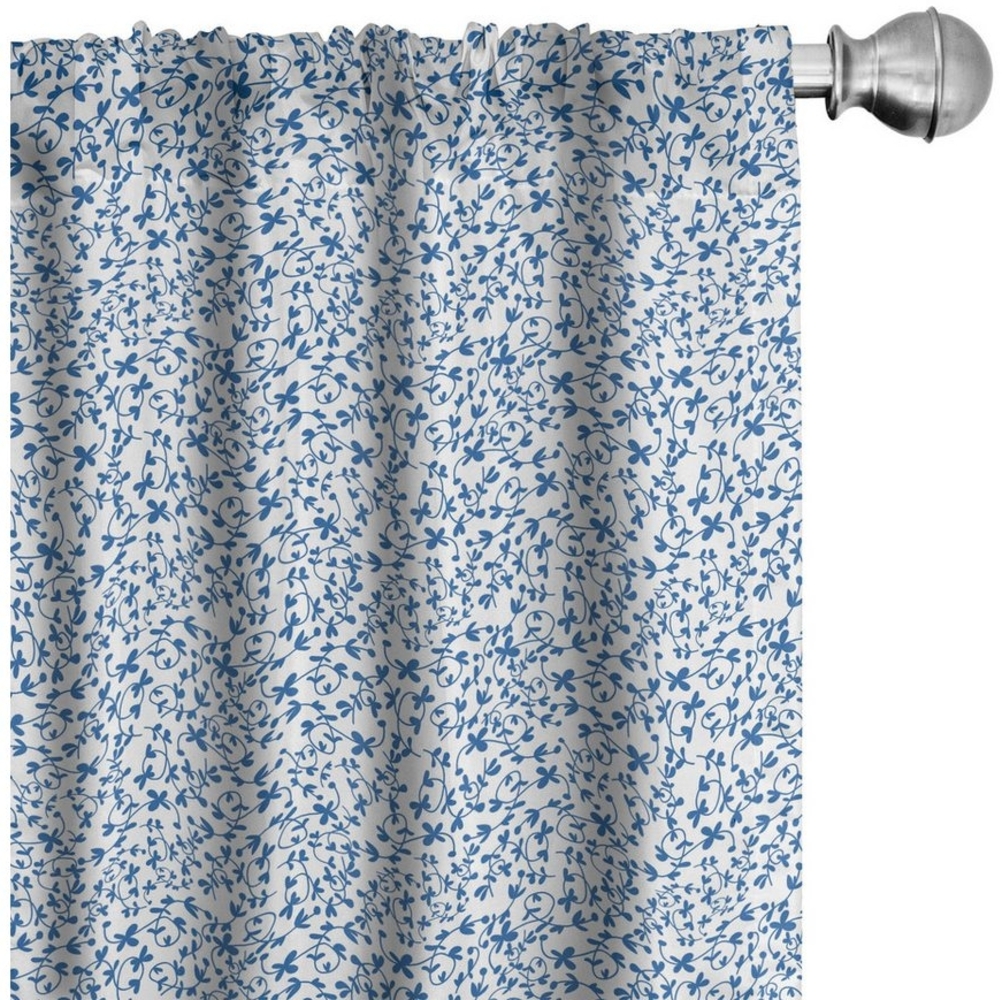 Abakuhaus Gardine Vorhang für Wohnzimmer Schlafzimmer Dekor, Microfaser, Blumen Botanical Blätter Folge gewonnen Bild 1