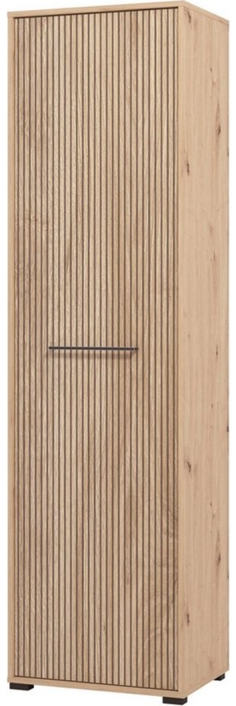 INOSIGN Garderobenschrank Landes Kleiderschrank, Stauraumschrank, Flurschrank, Höhe 198 cm Fronten in Artisan Eiche mit Streifen, mit einer Kleiderstange Bild 1