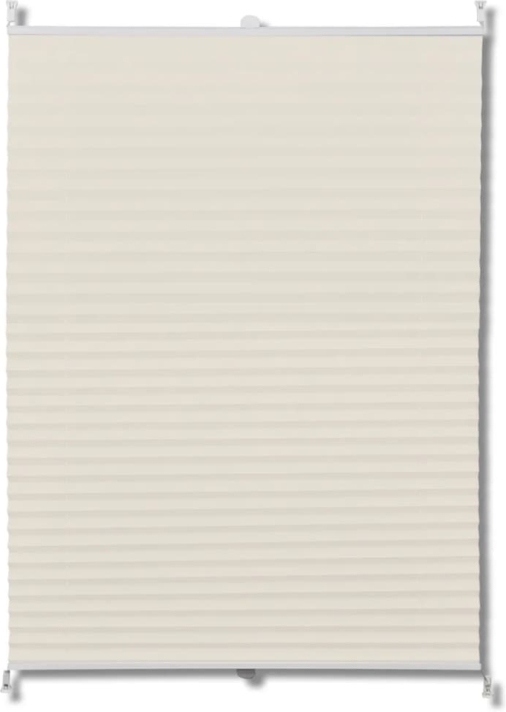 Plissee Faltrollo Rollo Jalousie klemmen 90x125cm Creme 240638 Bild 1