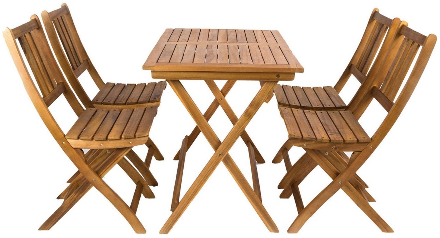 Balkonmöbel Set 5tlg Akazie Klapptisch 80 x 60 cm SKARA/BLOOM 60378748 Bild 1