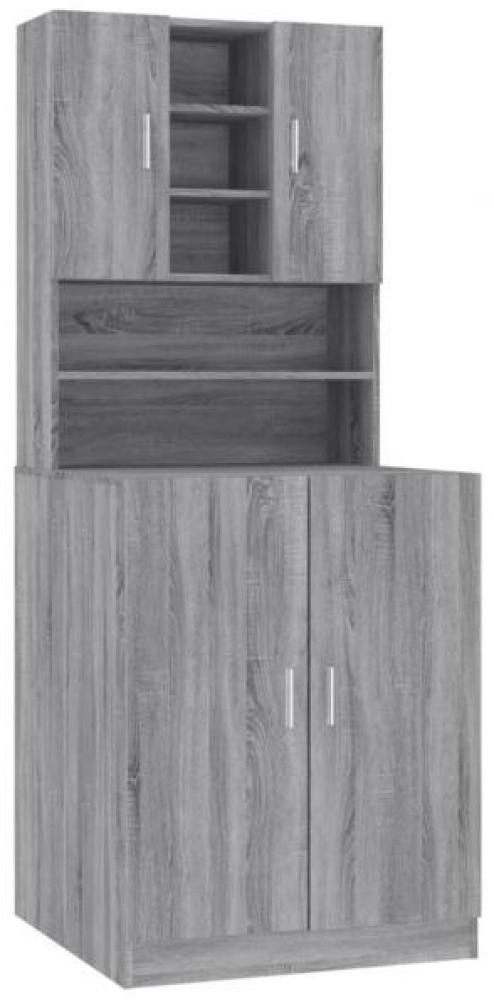 vidaXL Waschmaschinenschrank Grau Sonoma Holzwerkstoff 3120183 Bild 1