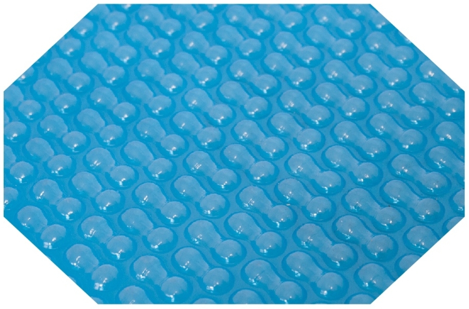 Solarplane Light Blue 400 µm GeoBubble 601x350cm Achteck für Holzpools Folie Bild 1
