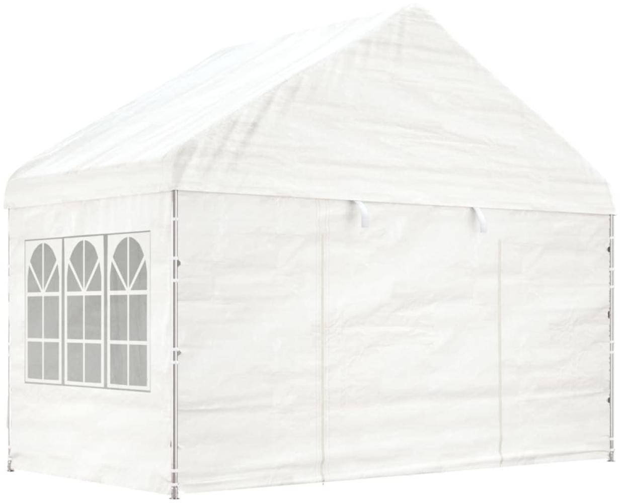 vidaXL Pavillon mit Dach Weiß 4,08x2,23x3,22 m Polyethylen 362631 Bild 1