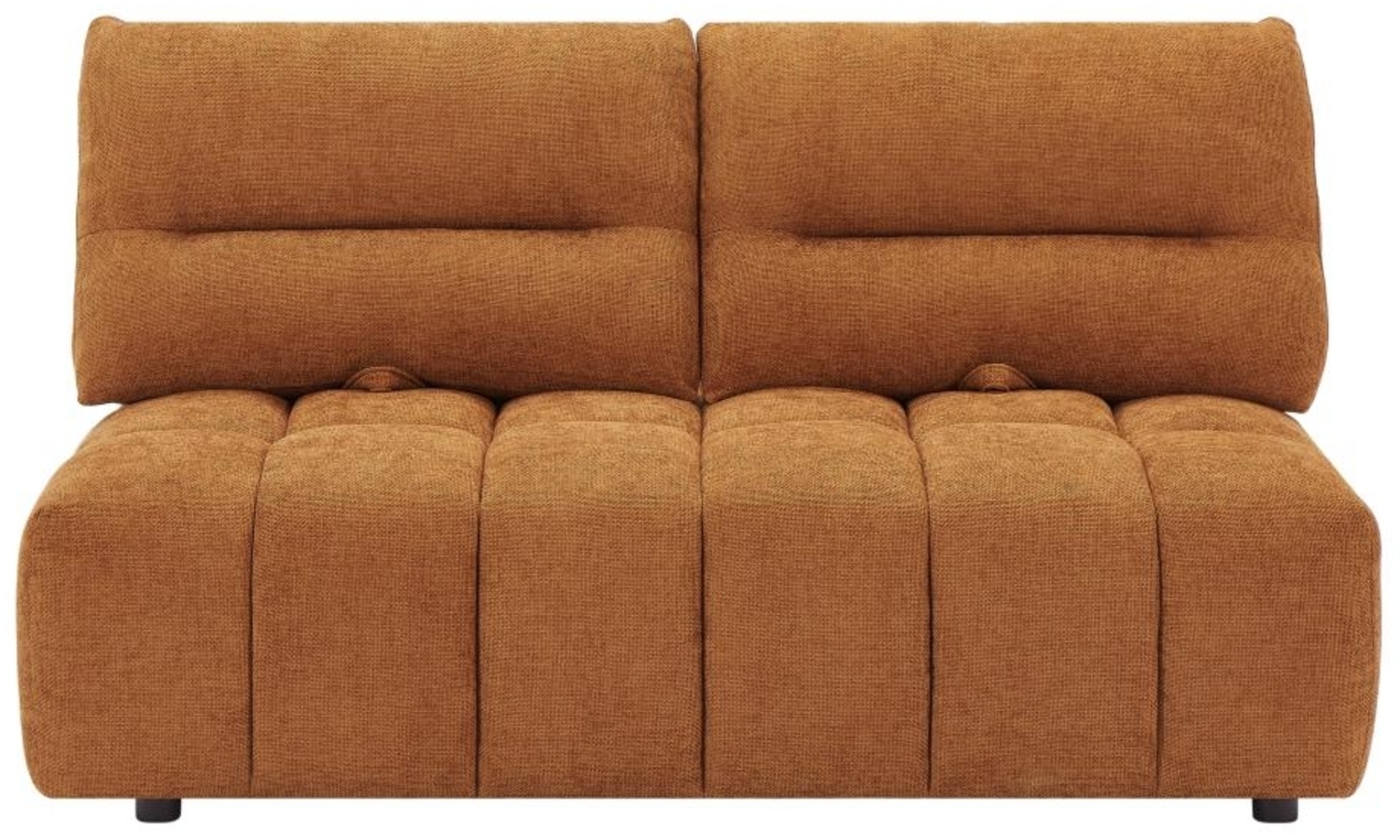 Vente-unique - Sofa 2-Sitzer mit verstellbarer Rückenlehne - Strukturstoff - Terracotta - APOLIU Bild 1