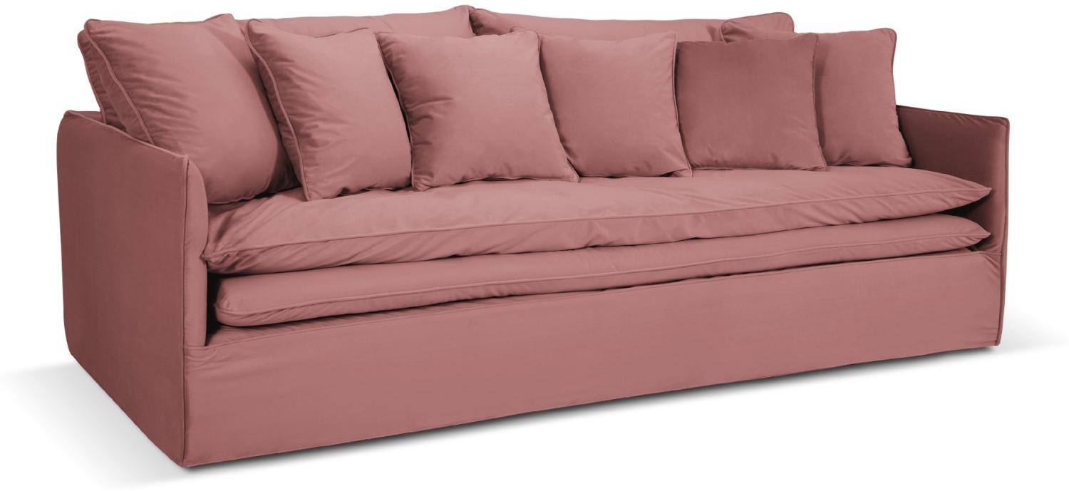 Micadoni Sofa Boho 4-Sitzer Samtstoff Rosa Bild 1