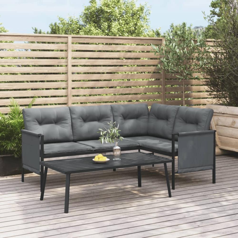 vidaXL Garten Couchtisch Anthrazit 110x55x35cm Stahl 362813 Bild 1