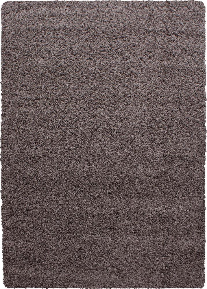 Hochflor Teppich Lux Läufer - 100x200 cm - Taupe Bild 1