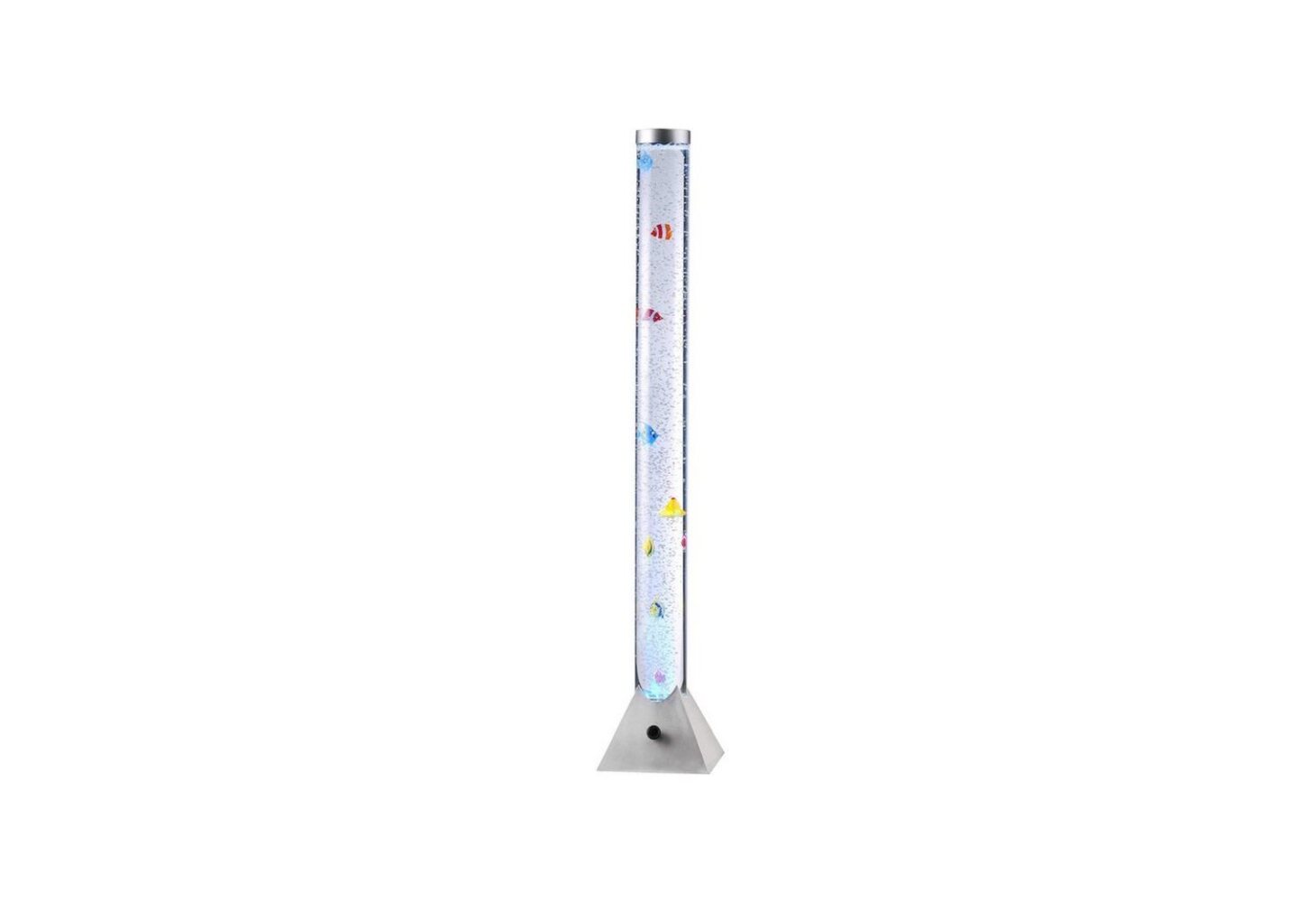 SellTec Stehlampe LED Wassersäule Sprudelsäule AVA, Farbwechselsteuerung (RGB-Farbmanagement), Schnurschalter, 12xLED/0,06W/RGB, Farbwechsel, Sprudelsäule mit 10 Fischen, RGB Dekolampe Bild 1