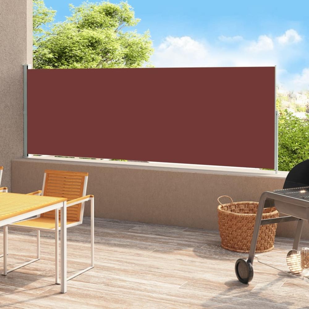 vidaXL Seitenmarkise Ausziehbar 180x500 cm Braun 313408 Bild 1