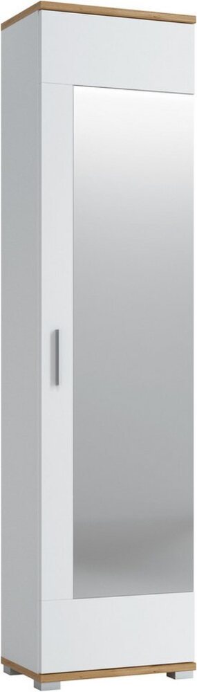 Garderobenschrank Halver / Hola, Holzwerkstoff, Weiß, Holzfarben, 50 x 199 x 34 cm Bild 1