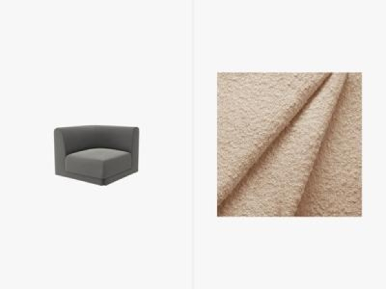 Micadoni Modul Ecke Miley Boucle Dunkelblau Bild 1