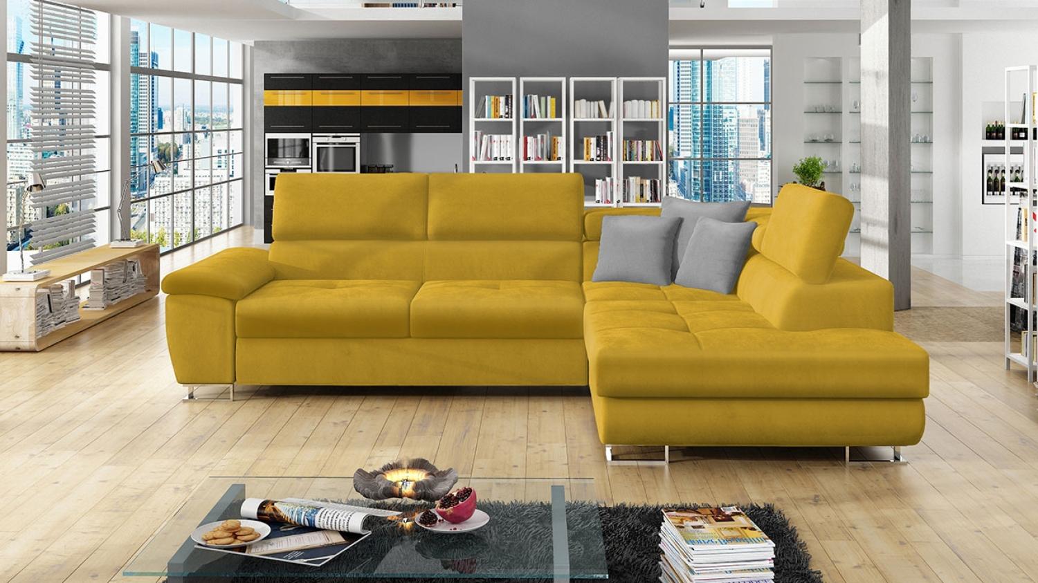 Ecksofa Cotere, Seite: Rechts, Farbe: Magic Velvet 2234 + Magic Velvet 2234 + Magic Velvet 2217 Bild 1