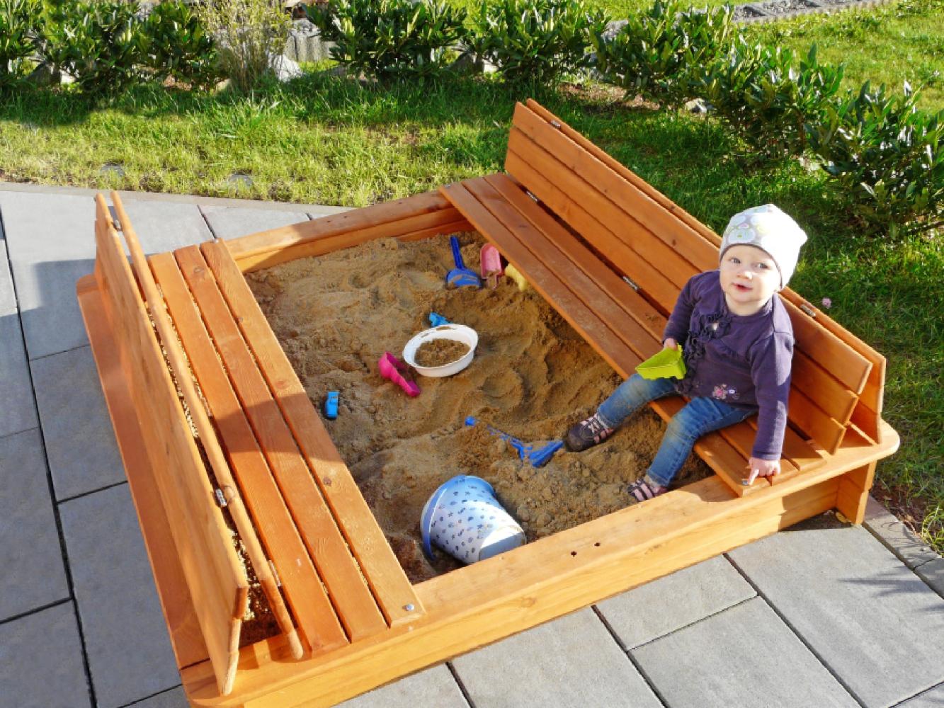 weka Sandkasten mit Klappbarer Abdeckung Bild 1