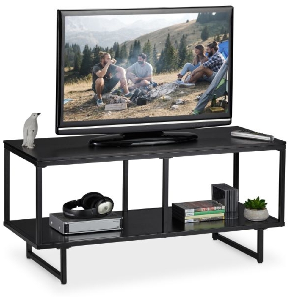 TV Lowboard MDF in Schwarz Bild 1
