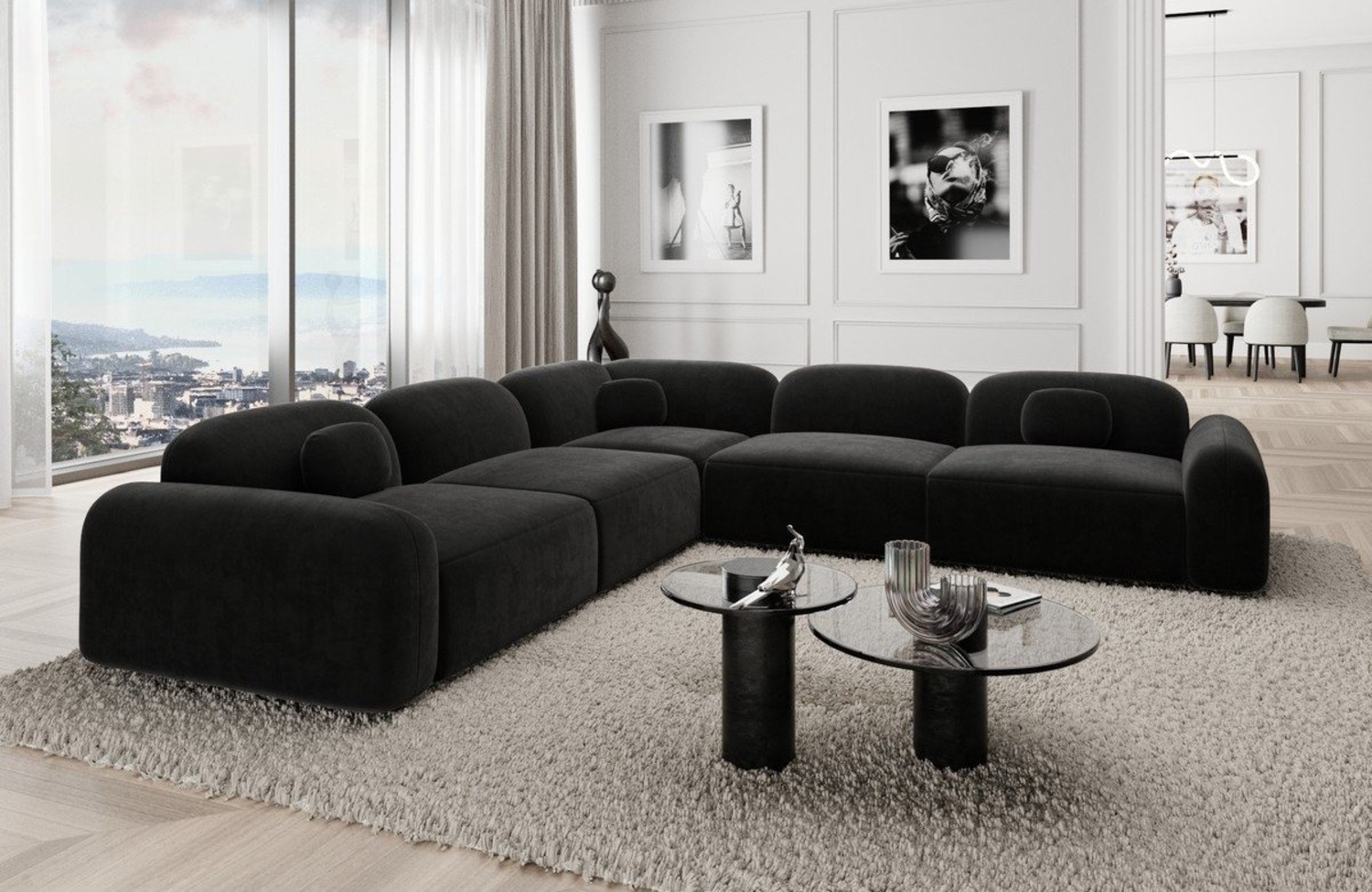 Sofa Dreams Ecksofa Stoff Eckcouch Polstersofa Luxus Eck Couch Barcelona L Form, Loungesofa Bild 1