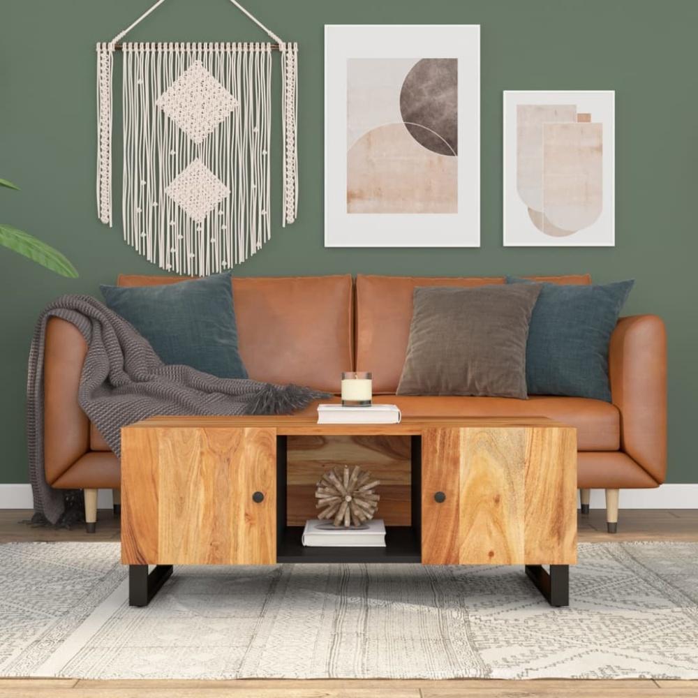 vidaXL Couchtisch 100x54x40 cm Massivholz Akazie & Holzwerkstoff 351951 Bild 1