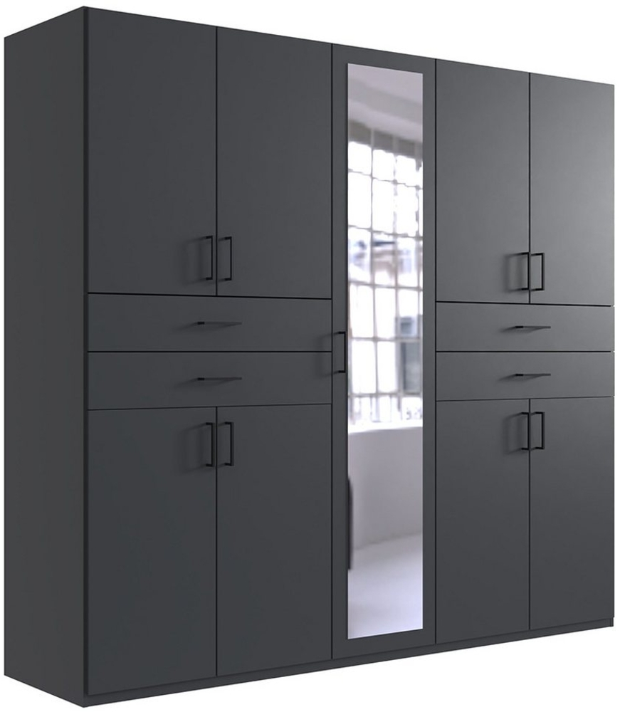 Lomadox Kleiderschrank TREVISO-43 Garderobenschrank Schlafzimmerschrank Schrank 225 cm breit graphit Bild 1