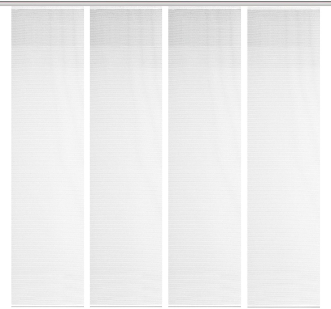 Vision S Schiebegardine 4ER SET ROM, Paneelwagen (4 St), halbtransparent, HxB: 260x60, Schiebevorhang 4er Set Uni Bild 1