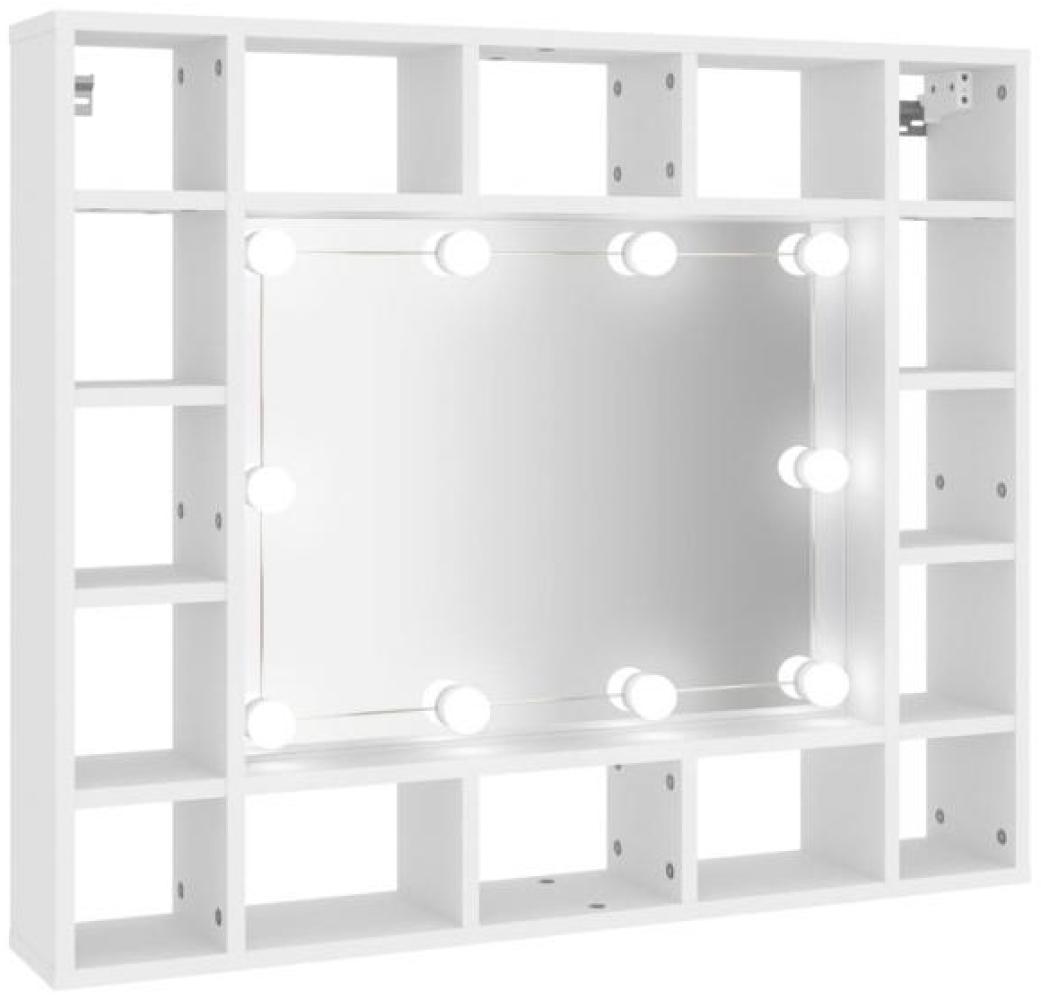 vidaXL Spiegelschrank mit LED Weiß 91x15x76,5 cm 808864 Bild 1