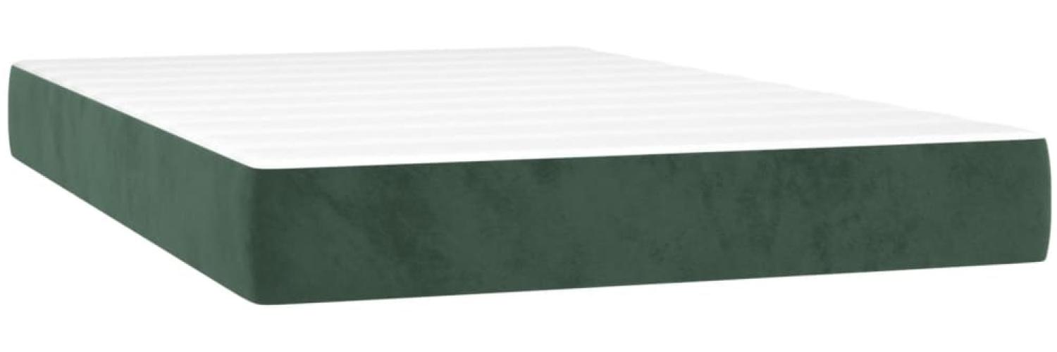 vidaXL Taschenfederkernmatratze Dunkelgrün 120x220x20 cm Samt 4016615 Bild 1
